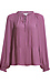 Ruffled Split Neck Tie Blouse Thumb 1
