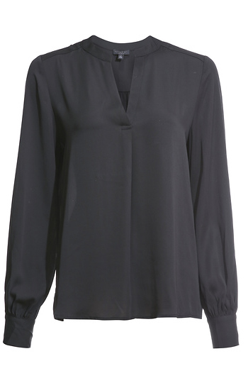 Long Sleeve Front Pleat Blouse Slide 1