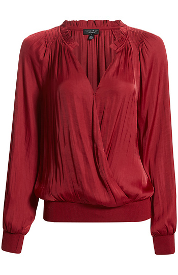 Ruffled Surplice Top Slide 1