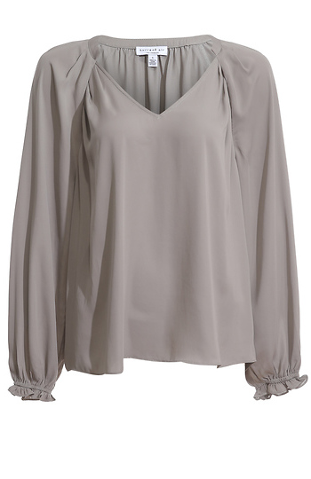 Long Sleeve V-Neck Top Slide 1
