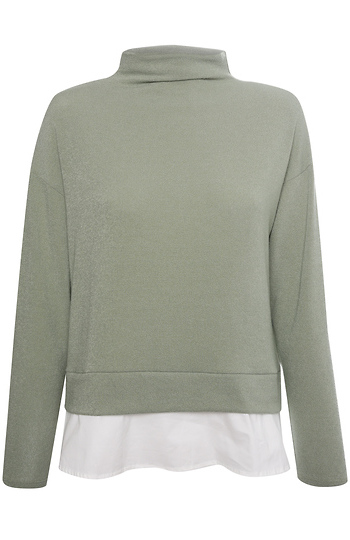 Mock Neck Long Sleeve Slide 1