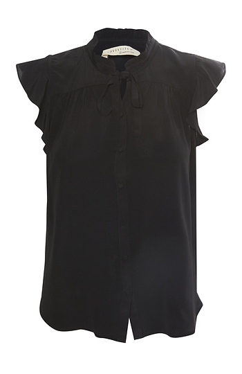 Button Down Flutter Sleeve Top Slide 1