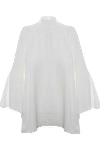 Cold Shoulder Halter Neck Top Slide 1