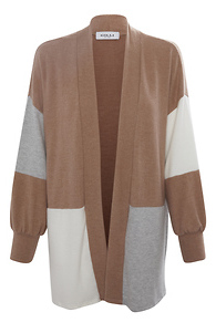Color Block Brushed Cardigan Slide 1