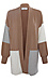 Color Block Brushed Cardigan Thumb 1