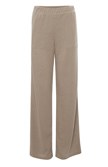 Wide Leg Brushed Rib Pants Slide 1