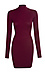 Mock Neck Fitted Rib Dress Thumb 1