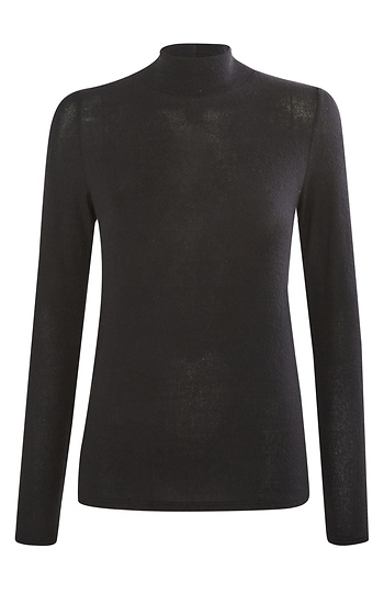 Mock Neck Long Sleeve Top Slide 1