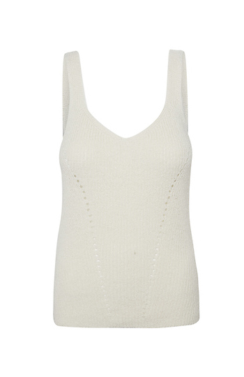 Eyelet Sleeveless Knit Tops Slide 1