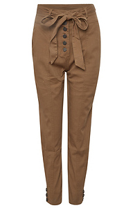 High Rise Front Tie Pants Slide 1
