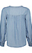 Chambray Split Neck Top Thumb 2