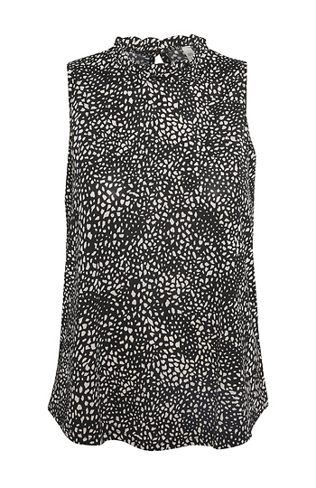 Animal Print Ruffle Tank Slide 1