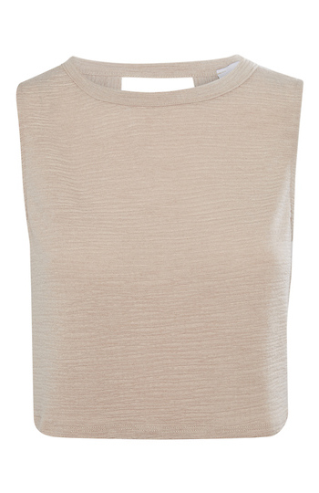 Sleeveless Back Cut-Out Overlap Top Slide 1