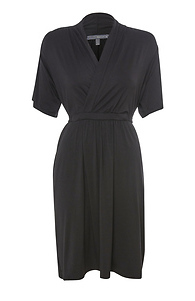 Matty M Flutter Sleeve Wrap Midi Dress Slide 1