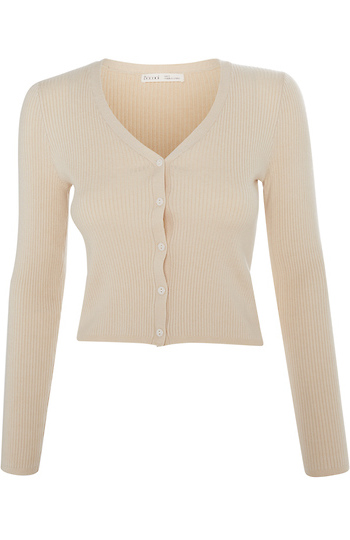Buttoned Front Long Sleeve Knit Top Slide 1