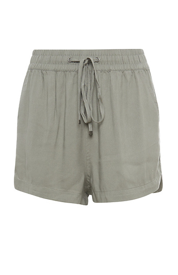 Twill Shorts with Drawstring Slide 1