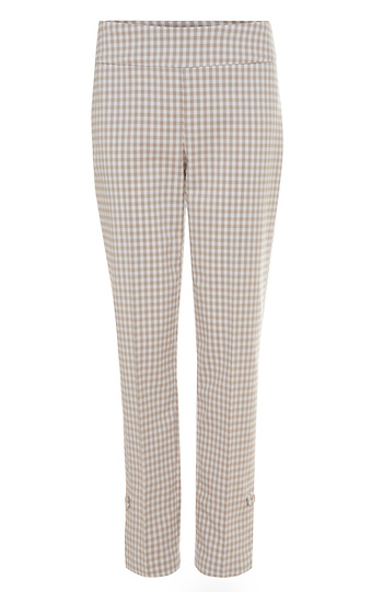 Gingham Print Pull-on Pant Slide 1
