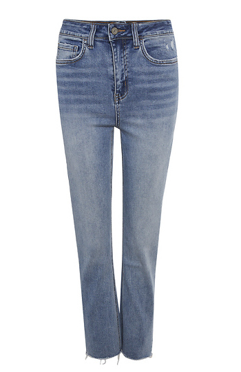 Super High Rise Slim Straight Crop Slide 1