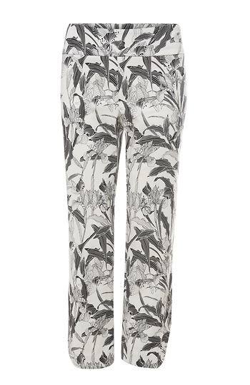 Cropped Orchid Print Pant Slide 1