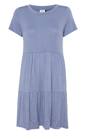 Bamboo Short Sleeve Tiered Dress Slide 1