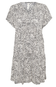 Animal Print Babydoll Dress Slide 1