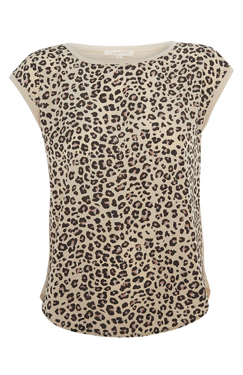 Leopard Print Contrast Top Slide 1