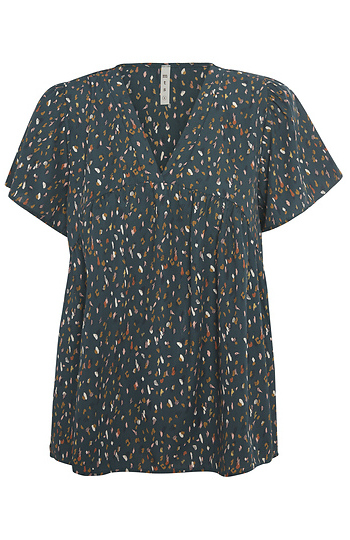 Abstract Geo Print Short Sleeve Slide 1