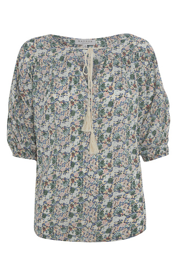 Floral Tassel Tie Top Slide 1