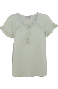 Ruffled Top with Tassels Slide 1