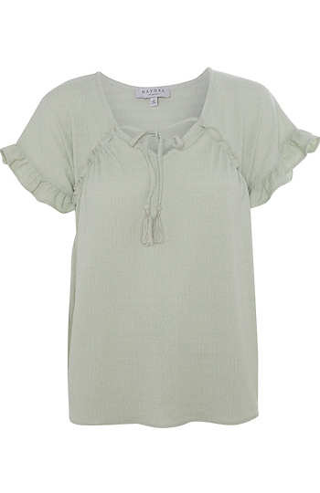 Ruffled Top with Tassels Slide 1