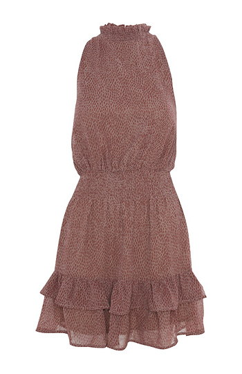 Mock-Neck Smocked Dress Slide 1