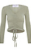 Shirred Front Long Sleeve Top Thumb 1