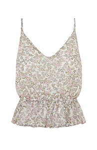 Floral Print Chiffon Tank Slide 1