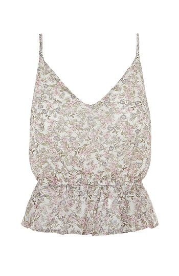 Floral Print Chiffon Tank Slide 1