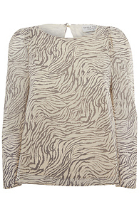 Animal Print Shoulder Blouse Slide 1