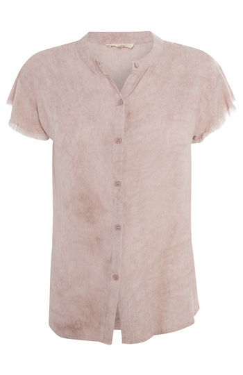 Frayed Short Sleeve Top Slide 1