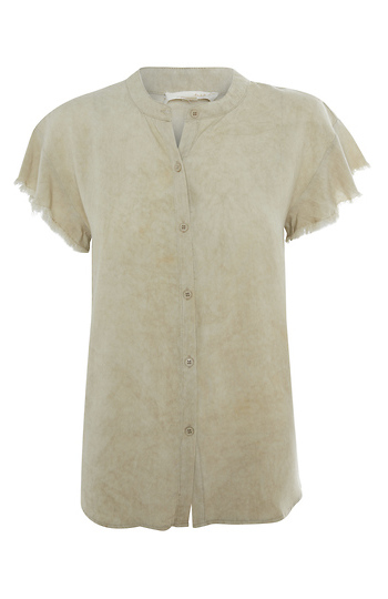 Frayed Short Sleeve Top Slide 1