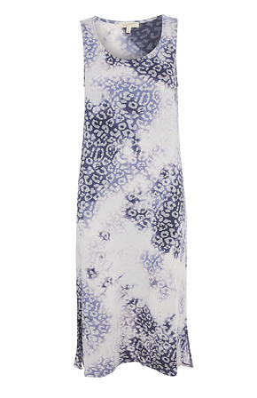Leopard Print Midi Dress in Blue Multi | DAILYLOOK Leopard Print Midi Dress in Blue Multi | DAILYLOOK