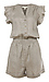Ruffle Sleeve Linen Romper Thumb 1