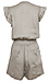 Ruffle Sleeve Linen Romper Thumb 2