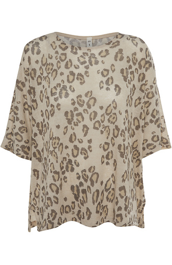 Animal Printed Knit Top Slide 1