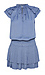 Pleated Short Sleeve Smocked Dress Thumb 1