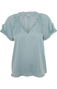 Ruffled Short Sleeve Top Slide 1