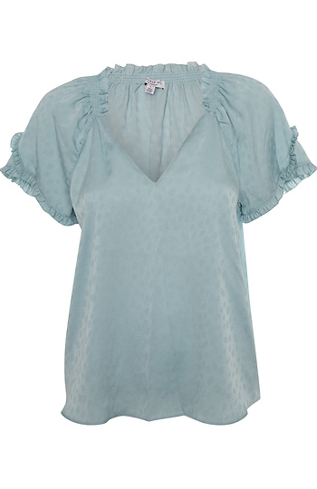 Ruffled Short Sleeve Top Slide 1