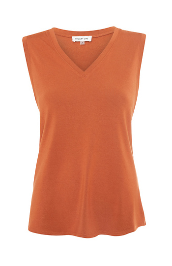 V-Neck Sleeveless Tank Slide 1