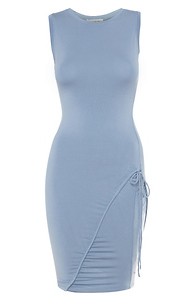 Sleeveless Shirred Side Dress Slide 1
