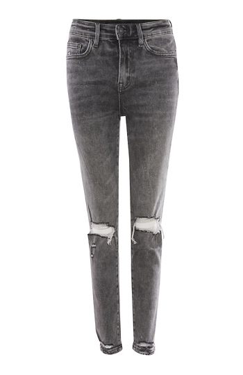 Distressed Crop Denim Slide 1