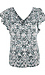 Liverpool Double V-Neck Flutter Sleeve Top Thumb 1