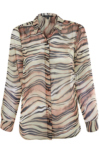 Liverpool Sheer Button Front Shirt Slide 1