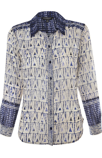 Liverpool Button Front Blouse Slide 1